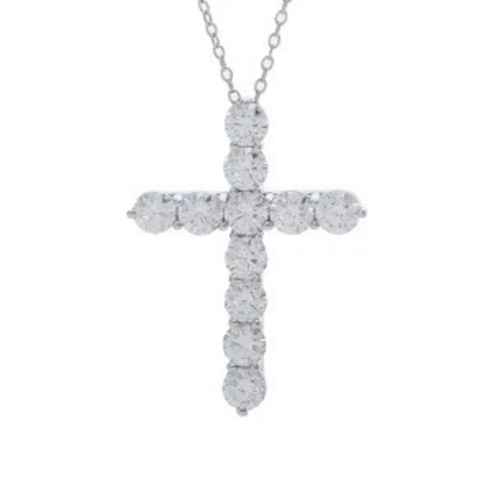 Tiffany Co Cross Necklace Platinum Diamond